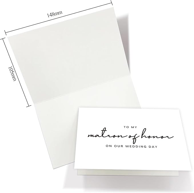 Matron of Honor Proposal Gifts for Wedding Day, To My Matron of Honor On Our Wedding Day Cards.（Matron of Honor B）