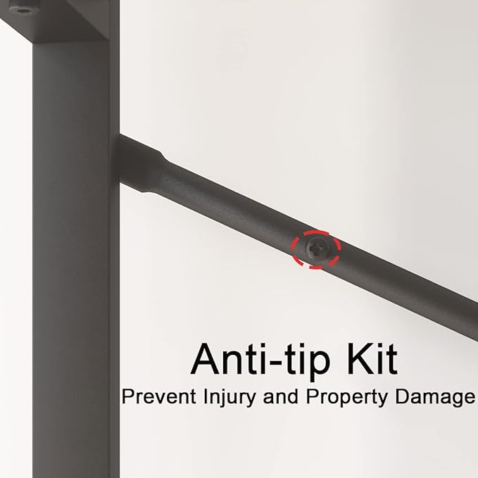 HSH 6 Tier Tall Black Bookshelf, Modern Large Storage Book Shelves & Display Book Shelf,Industrial Open Vertical Metal and Wood Black Bookcases 6 Shelf for Bedroom Living Room Office, Black Oak