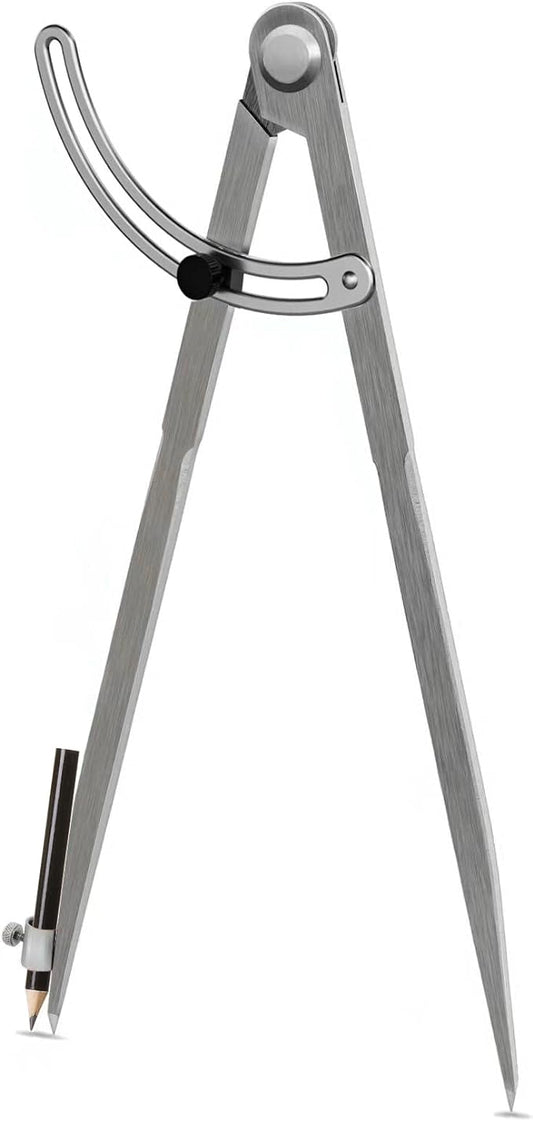 16 inch Compass for Geometry, Compass for Woodworking, Precision Woodworking Compass with Wing Divider and Pencil Holder, Large Compass for Geometry, Woodworking Compass, Drafting, Drawing Compass