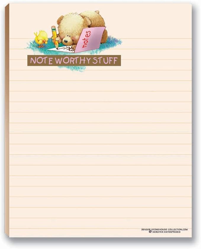 Cute Notepads - 4 Assorted Pads - Sweet, Feel Good Notepads - Great Gift Idea, 50 Sheets Each