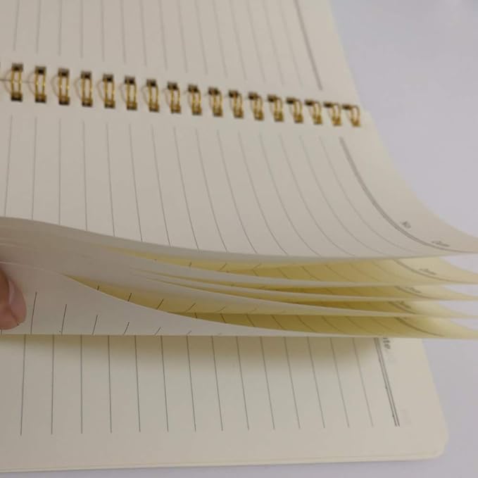 YUREE Spiral Notebook A5/Softcover Spiral Journal Lined, Wide Ruled Pages, 50 Sheets (100 Pages), 8.45" x 5.8", Brown, 20 Pack