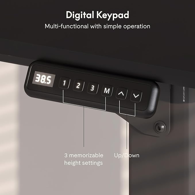 SANODESK 4-Leg Standing Desk, Electric Height Adjustable Desk with Memory Presets for Home Office, Stand up Desk Computer Workstation, 78x32 Inches Black