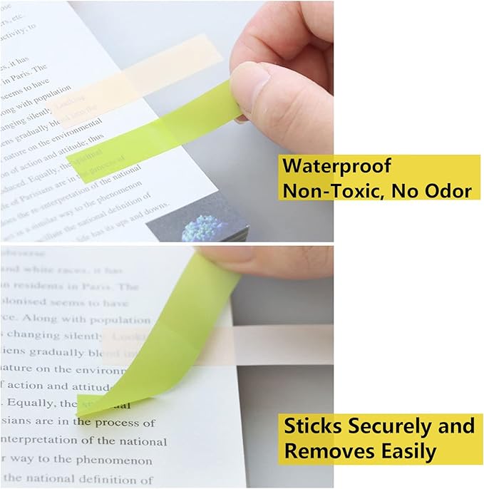 ELII 3600pcs Books Tabs for Annotating Page Markers Morandi Sticky Index Tabs,Transparent Sticky Notes Tabs Label Stickers Index Tabs for Reading Notes, Classify File