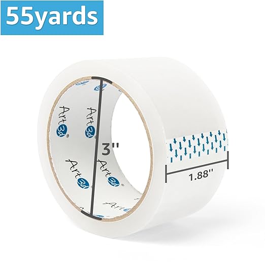 Art3d 36 Rolls Packing Tape - Clear Carton Sealing Tape Heavy Duty, 1.88" x 55 yds, 2.2 mil Thick
