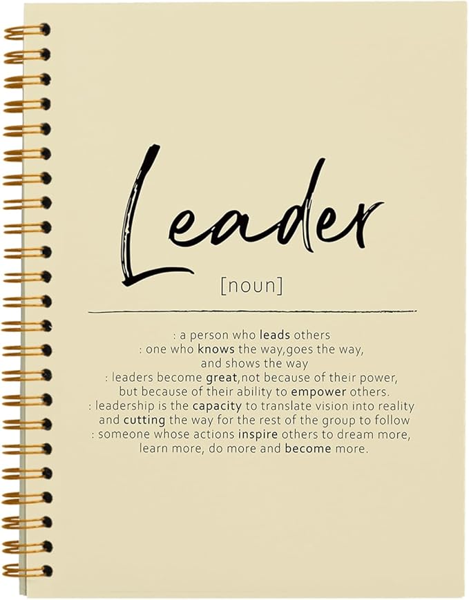 OXW Thank You Gifts for Leader, Meeting Notebook for Work, Appreciation Gift for Mentor Boss Manager, Office Supplies Leadership Gifts, Cream College Ruled Hardcover Spiral Notebook 5.5 x 8.3