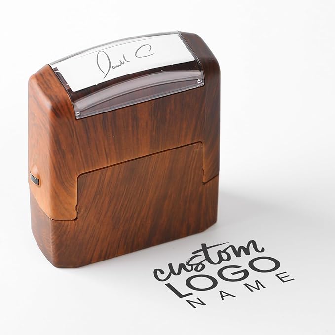 Custom Stamp-Rubber Stamps Custom,self Inking Stamps Personalized-Address Stamps Self Inking Personalized, Signature Stamp for Business, Office, Personal Use (0.55inch x1.5inch)