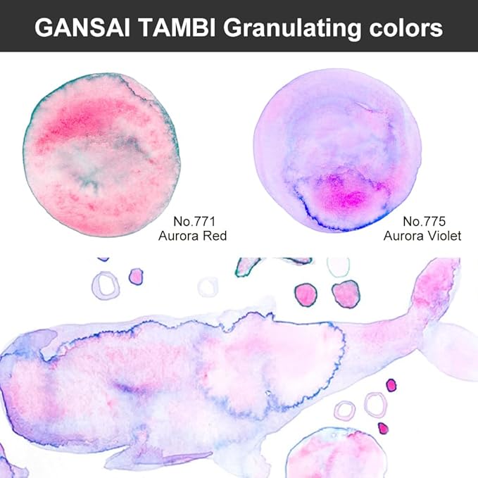 Kuretake Zig illustration watercolor Set, 3 Gansai Tambi, Fineliner and Waterbrush pen, for Inktober, Manga, Drawing, Calligraphy, Professional, Artist, Made in Japan (IKTB-25/7V)