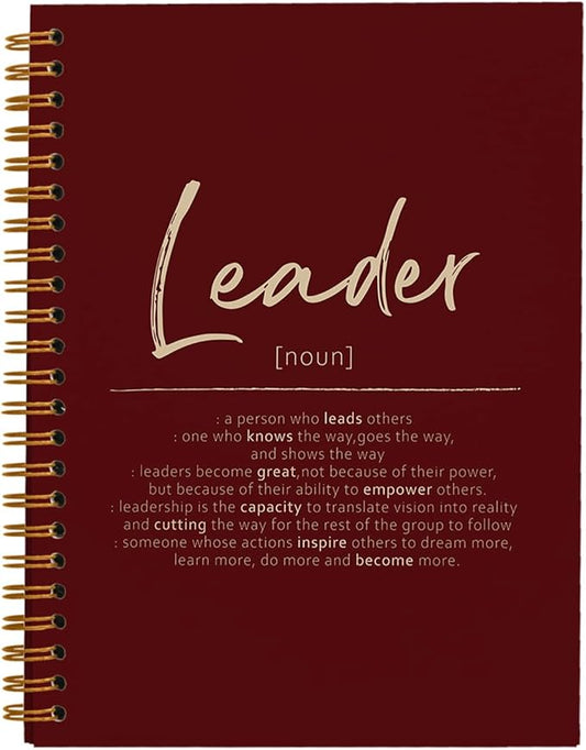 OXW Red Meeting Notebooks for Work, Leadership Gifts Office Work Notebook Journal for Writing Note Taking, Thank You Gifts for Women Men Boss Leader Mentor Manager Principal, 5.5"x8.3"
