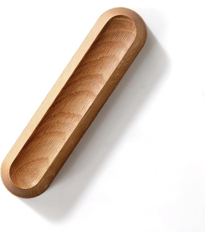 Wood Pen Tray – Handmade Walnut Desk Organizer, Minimalist Pen Holder for Office, Home, Gift(MODEL-2-OAK)