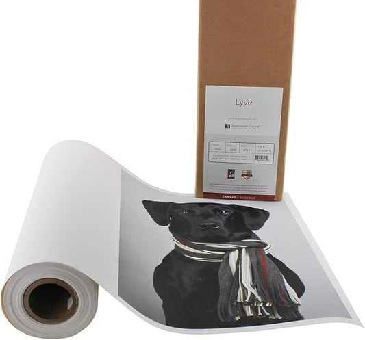 Premium Lyve Matte Canvas Paper Perfect For Use on Professional Makes and Models of Epson, Canon and HP printers preferred by Professionals. 19 mil textured Canvas offered in a 42 inch by 40 ft roll