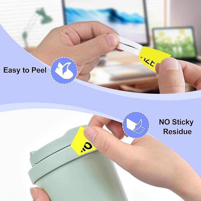 2 Pack Compatible for Ptouch TZe-621 TZ-621 Label Maker Tape TZe621 TZ621 Black on Yellow 9mm 0.35 Inch Laminated TZe TZ Label Tape for PT-H110 PT-9700PC PT-1880 PT-1230PC PT-1280