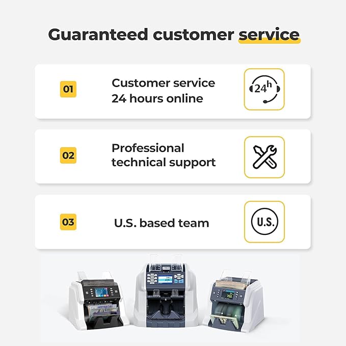 RIBAO BC-55 Premium Bank Grade Money Counter Machine Multi Currency Mixed Denomination Bill Cash Value Counter 2 CIS/UV/MG/MT/IR Serial Number Recording FCC Approved