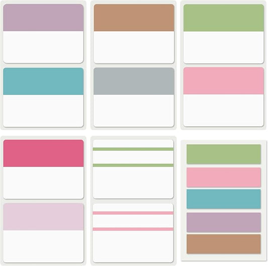 ELII 300 PCS Tabs 2 Inch Sticky Index Tabs,Writable and Repositionable Page Markers File Tabs Self Adhesive, Tape Flags for Pages Notebooks
