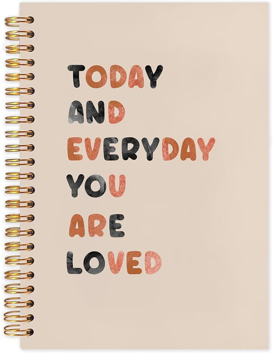 SNNDER Mental Health Motivational Spiral Notebooks, Inspirational Journaling Notebook, Positive Affirmation Journal Notebooks for Writing, You Are Loved Gifts for Kids Women, 5.5x8.3 Inch