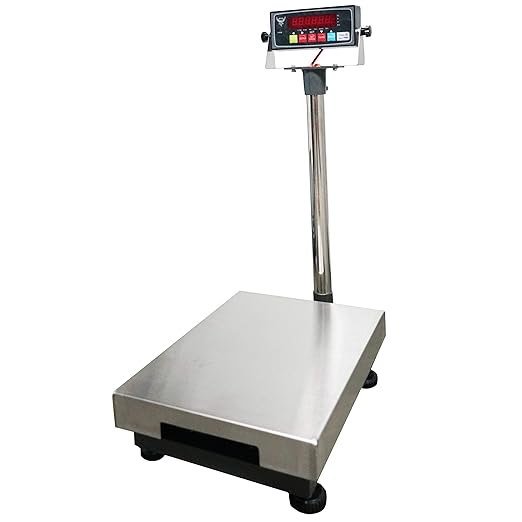 Stainless Steel Bench Scale, Commercial Digital Weighing Scale/Postal Scale/Shipping Scale, 800×0.05lb Capacity (16"x 20")