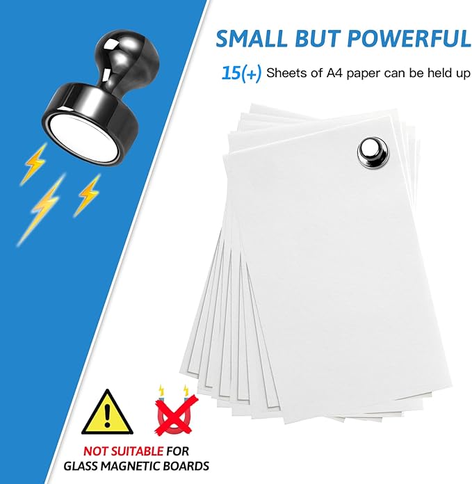 10Pack Fridge Magnet Adults Refrigerator Magnets Strong Metal Whiteboard Magnets Small Round Magnets Set for Fridge Whiteboard Locker Dry Erase Board in Kitchen Office Home Black