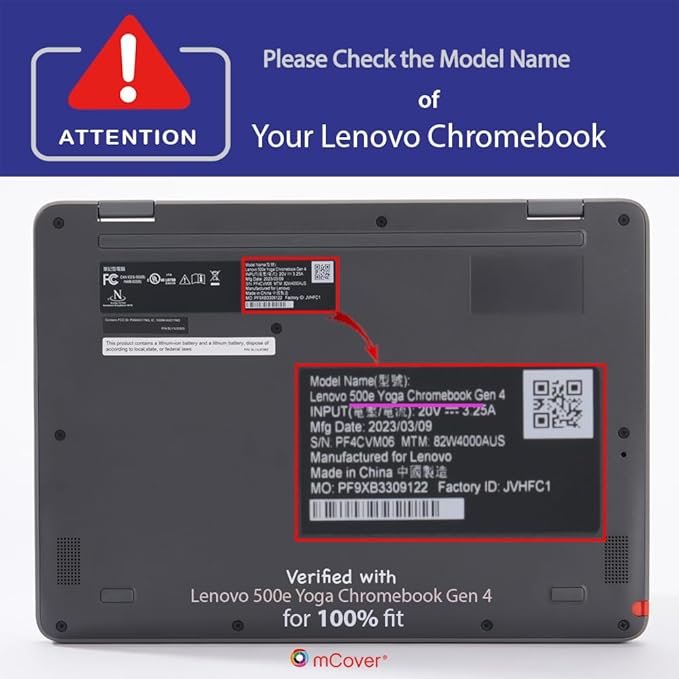 mCover Hard Shell Case ONLY Compatible for 2023~2024 12.2" Lenovo 500E Yoga Chromebook Gen 4 Gen4 2-in-1 Laptop (NOT Fitting Any Other Lenovo Models)- Pink