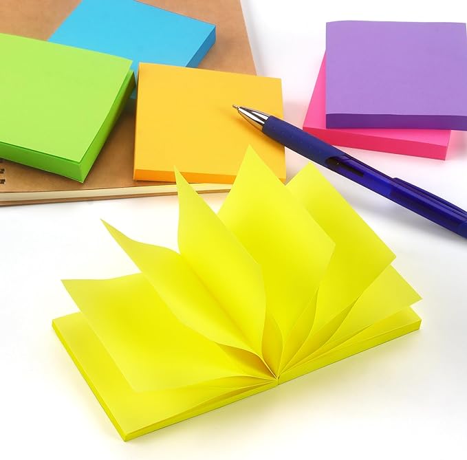 Pop Up Sticky Notes 3x3 inch Bright Colors Self-Stick Pads 24 Pads/Pack 70 Sheets/Pad Total 1680 Sheets