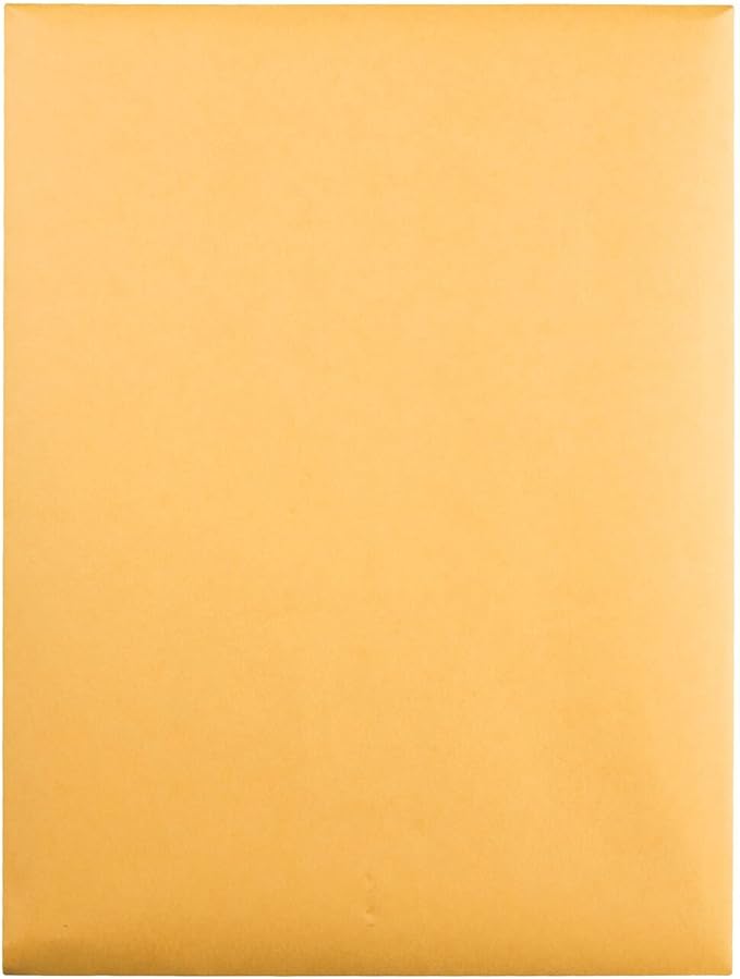 Quality Park 9" x 12" Clasp Envelopes, Brown Kraft, Gummed Flap, 100/Box (QUA37790) & 6 x 9 Clasp Envelopes, Clasp and Gummed Closures for Storing or Mailing, 28 lb Kraft Paper, 100 per Box (QUA37855)