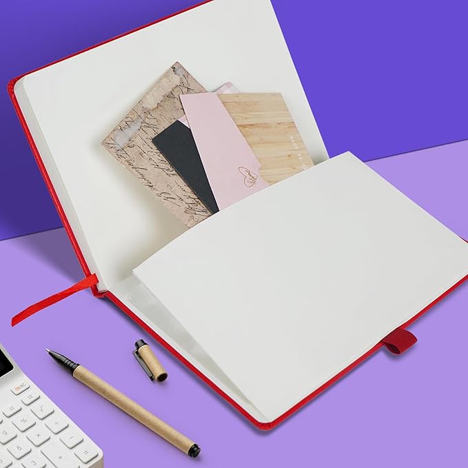 Lined Journal Notebooks for Work, Travel, College, A5 Size 100 GSM Thick Paper, Classic Ruled Journaling Notebook, Hardcover Notepad for Writing 160 Pages, 5.5 x 8.3 inch, Royal Blue