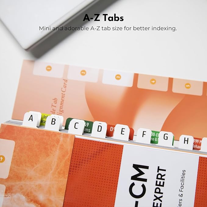 Index Tabs for ICD-10-CM 2025 Expert Codebook - Easy Navigation for Medical Coding Books (for AAPC Version)