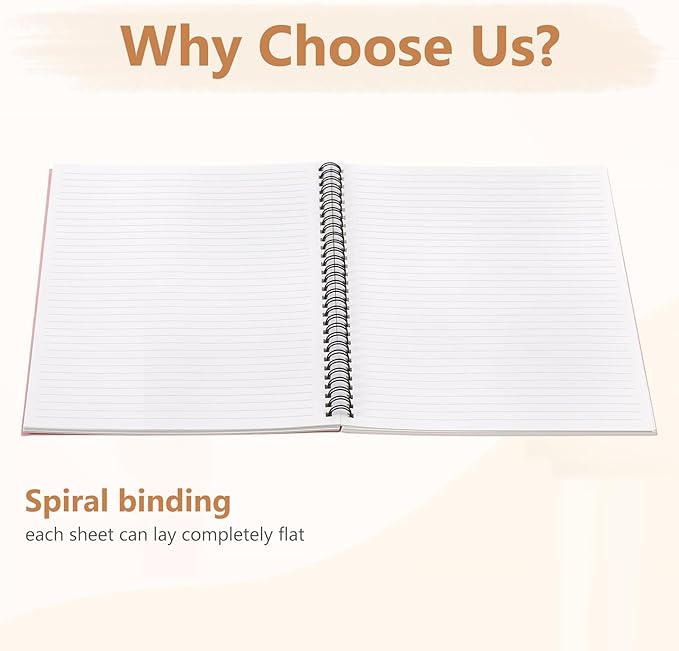 Fuutreo 12 Pcs Spiral Notebook for Work A5 8.3 x 5.7 Inch College Ruled Spiral Journal Notebook Kraft Cover Ruled Paper, 12 Color, 60 Sheets, 120 Pages for Office School(Morandi Color)