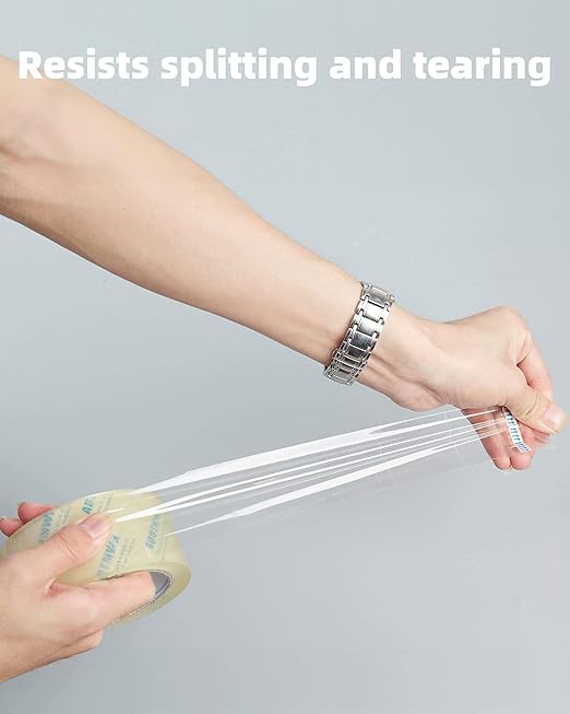 Packing Tape Refills, Clear Packaging Tape Heavy Duty Designed for Moving, Shipping and Packing, Mailing,1.88" x 60 yds, 4 Rolls