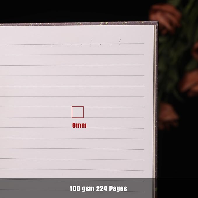 Line Notebooks for Women Men, A5 Aesthetic Hardcover Ruled Diary, 100 GSM Journals for Writing for Work, Note Taking, Office School