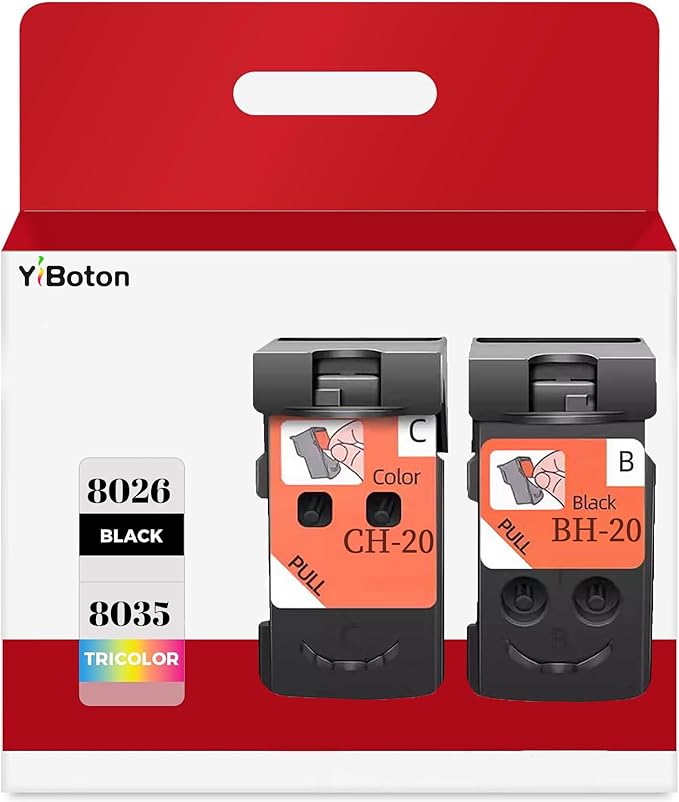 BH-20 CH-20 Printhead Replacement for Canon PIXMA G7020 G6020 G5020 G1220 G1230 G2260 G2270 G3260 G3262 G3270 and G4270 MegaTank All-in-one Printer Head Ink cartridges 8026 8035 Set Combo Pack
