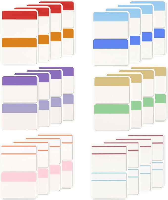 KICNIC 2 Inch Sticky Tabs Index Tabs 480 Pieces, Colored Reading Tabs Self Adhesive, Arrow Flags Pages Markers for Binder, Books, File Folders and Notebook [12 Colors] Writable, Repositionable