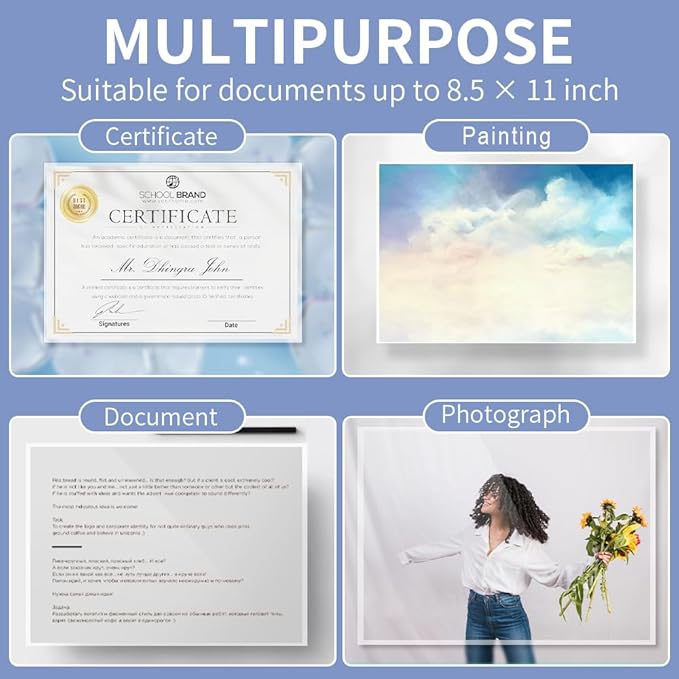 Laminating Sheets, PANDRI 400 Pack Thermal Laminator Pouches Holds 8.5 x 11 Inch, 3 Mil Clear Laminator Paper 9 x 11.5 Inch, Letter Size