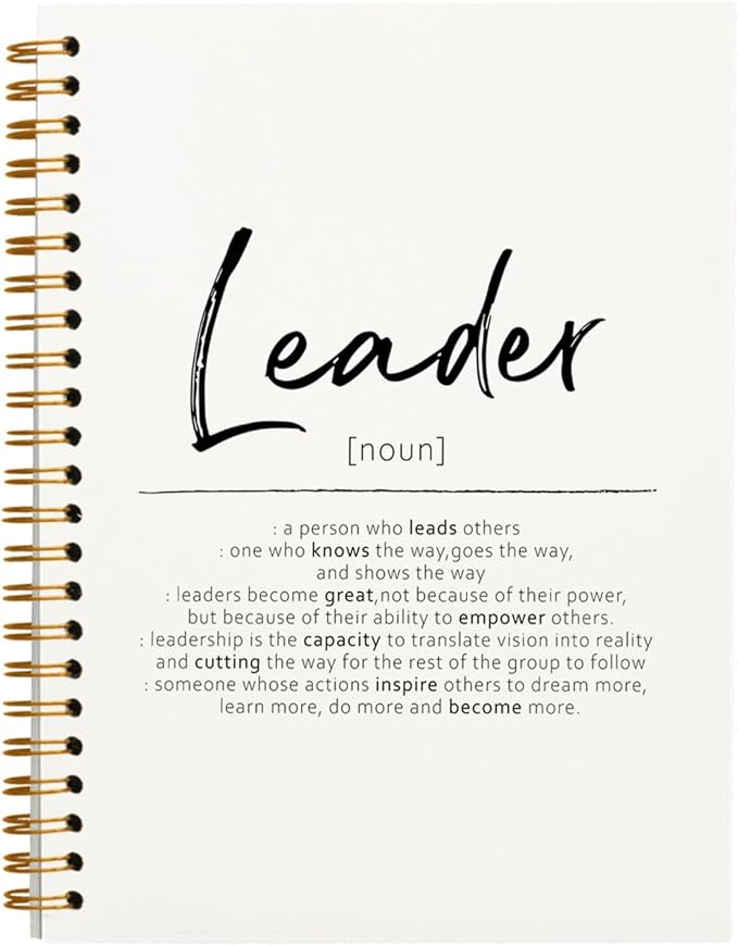 OXW Thank You Gifts for Leader, Meeting Notebook for Work, Appreciation Gift for Mentor Boss Manager, Office Supplies Leadership Gifts, White College Ruled Hardcover Spiral Notebook 5.5 x 8.3