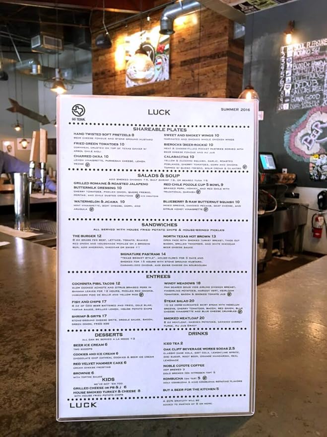StoreSMART - Rigid Plastic Menu - 8.5" x 14" - 150-Pack - HPP812X14-MENU-150