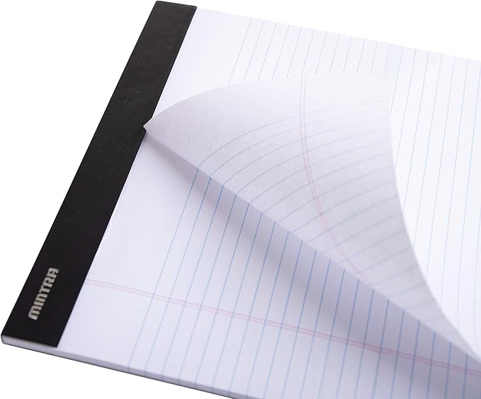 Mintra Office Legal Pads, ((xBasic, 8.5in x 11in, Wide (White), 36pk (6-6pks))