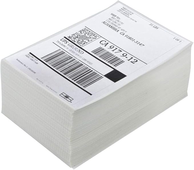4x6 Thermal Labels, 8000 Shipping Labels with Perforated Line, Commercial Grade Thermal Shipping Label Paper
