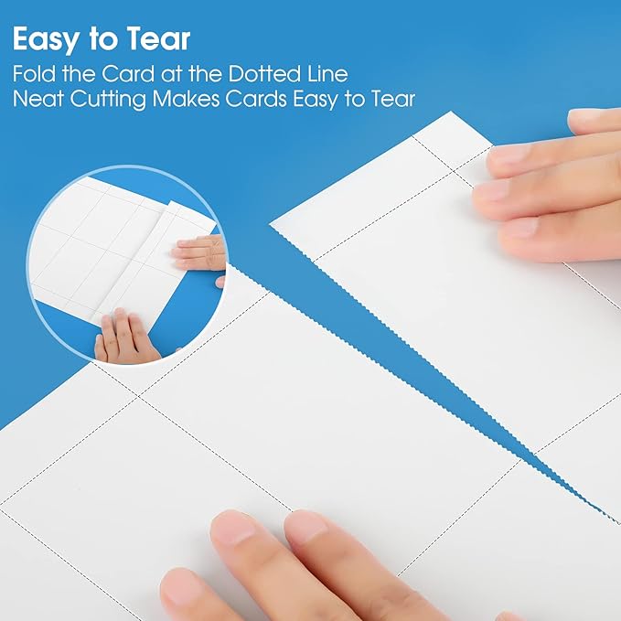 MaxGear Business Card Printable Business Card, Compatible with Laser & Inkjet Printer, Double-Sided Printing, Heavyweight, Matte White Paper, Smooth Edge, 10 Cards/Sheet, 2000 Cards, 3.5" x 2"（8871