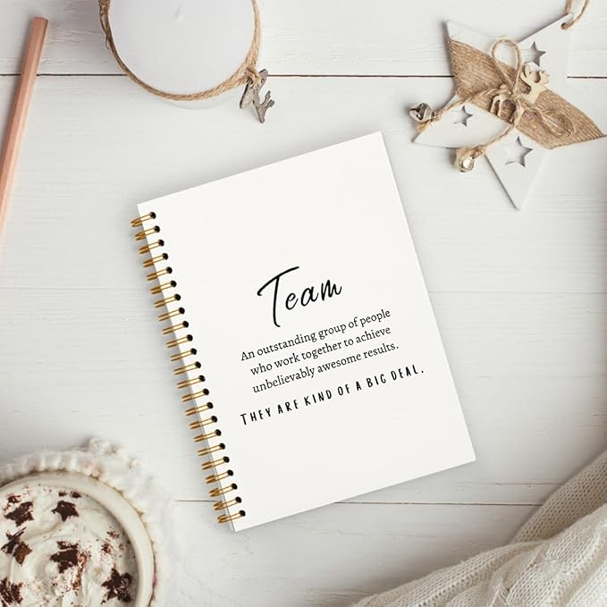 hold fizz Meeting Notebook for Work, Employee Appreciation Gifts, Team Gifts for Employees, Thank You Gifts for Women Men Leader Boss Manager Mentor Coworkers, Journals for Writing, 5.5"x8.3"
