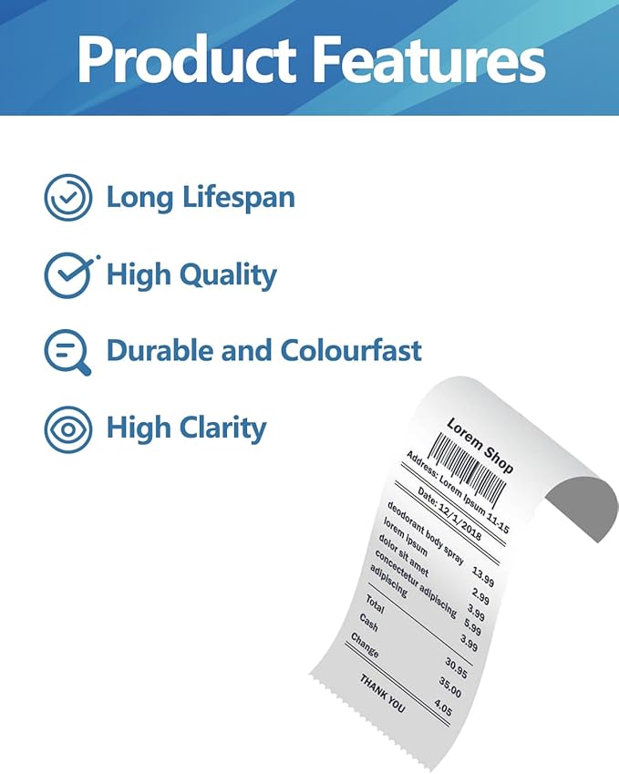 WEEMAY Compatible Calculator Ink Ribbon Replacement for IR-40T Black/Red Sharp EL-1750V EL-1801V, Canon P23-DHV CP13 MP-12D, Casio HR-100TM HR-170RC, Individually Sealed, 6 Pack