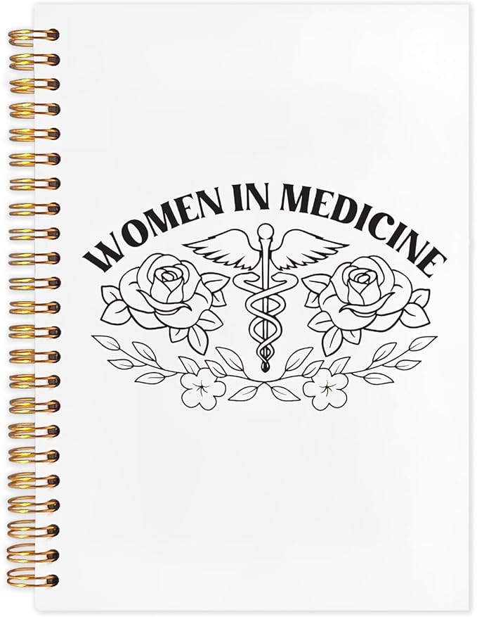 SNNDER Female Nurse Doctor Notebook Journal, Medical Journal, Female Doctor Gifts, Nurse Gifts for Women, Women in Medicine Hardcover Spiral Notebook 5.5x8.3 Inch
