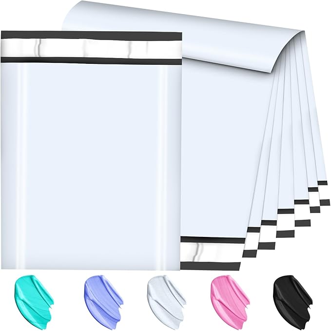 Large Poly Mailers 19x24 Inch 100 Pack, Shipping Bags for Clothing with Self-Sealing Tear-Resistant, Waterproof Poly Bags, Mailing Envelopes for Small Business (White)