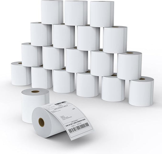 MFLABEL® 20 Rolls of 450 Labels 4x6 Direct Thermal Mailing Shipping Labels for Zebra 2844 ZP-450 ZP-500 ZP-505