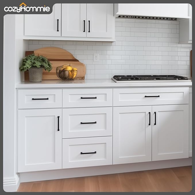 Shaker Style White RTA Base Drawer Cabinet by Solid Wood for Kitchen, Bathroom, Bedroom or Office with 3 Drawers and Soft Close(15" W x 24" Depth x 34-1/2" H)