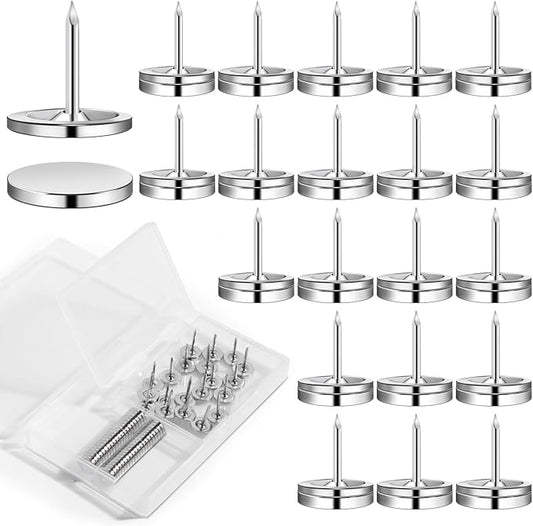 rhinocats Magnetic Push Pins, 50 Sets Magnet Thumbtack for Wall Bulletin Board Strong Decorative Pushpins Clip for Map Picture Hanging Kit Poster Holder