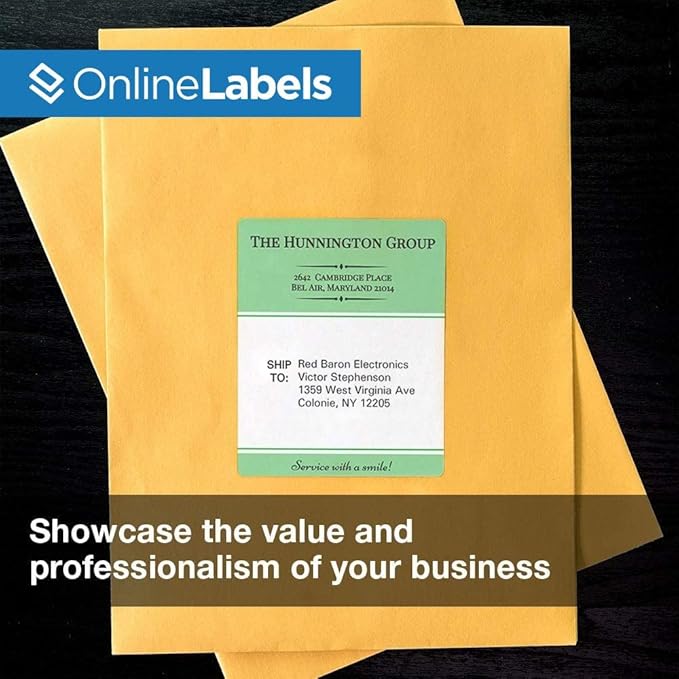 4 x 5 Rectangle Mailing Labels - Permanent, White Matte - Shipping, Wine, Product - Pack of 2,000-500 Sheets - Inkjet/Laser Printers - Online Labels