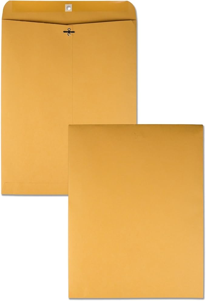 Quality Park 12x15 1/2 Clasp Envelopes (100/Box) and 10x13 Clasp Envelopes (100/Box)