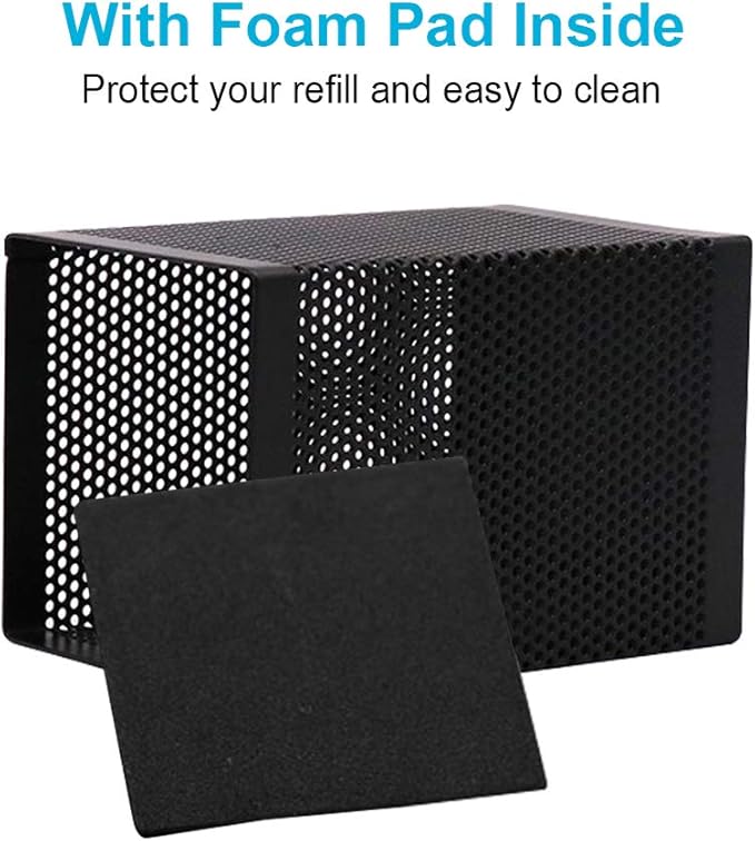 Comix Mesh Pen Holder Desk, Wire Pencil Holder with Foam Pad and Non-Slip Bottom Office Supplies Desk Organizer for Home Office School, 1 Pack