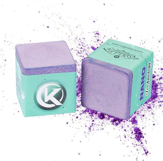 KONLLEN Pool Cue Chalk Nano Technology Billiard Chalk for Professional Tournament Dedicated Pool Chalk (Outstanding Performance, Reduce Miscue, Durable)