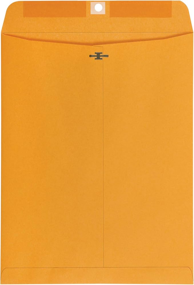 Amazon Basics Clasp Kraft Envelopes, Gummed Mailing Envelope, 10 x 13 inch, 100-Pack