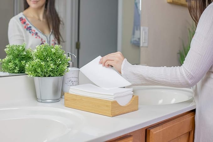 1000 Paper Towels Cloth-Like Hand Tissue Paper Napkins, Disposable Hand Towels for Bathroom Guests, Disposable Face Towel for Guest, Washcloths or Dinner Napkin, Made in USA, White