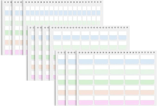 475 PCS Sticky Tabs, 10 Sheets, 3 Sizes Divider Tabs Stickers, Writable Index Tabs, Repositionable Tape Flags for Books, Binders and File Folders
